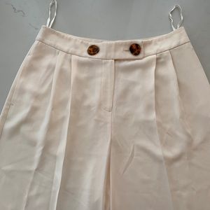 White Flowy Wide Leg Top Shop Pants